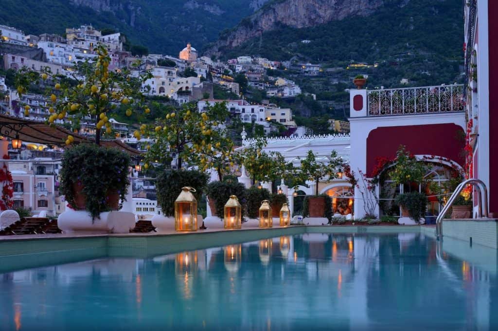 View of the pool at La Sirenuse