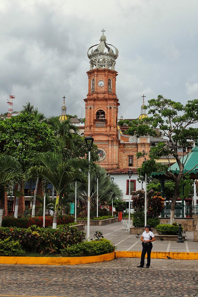 view of the church located in the downtown area of Puerto Vallarta 