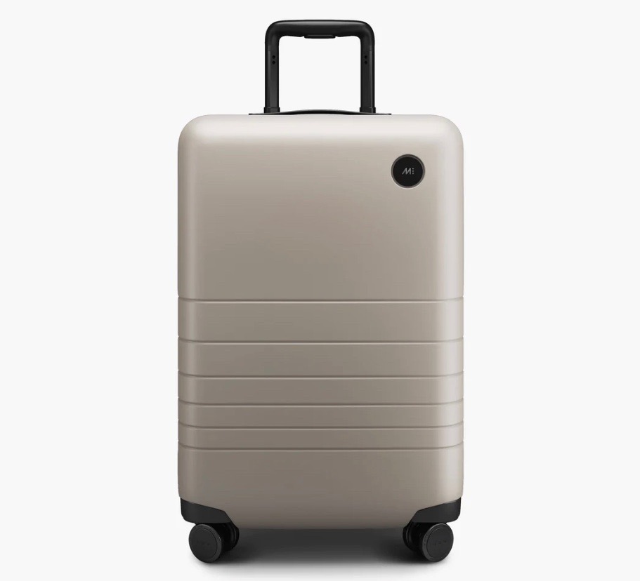 Monos carry on plus luggage in desert taupe color 