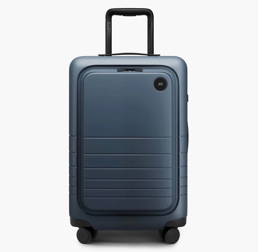 Monos carry on pro plus luggage in ocean blue colour