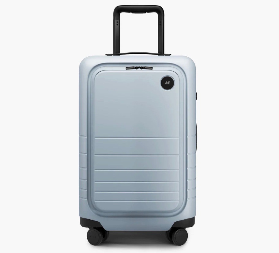 Monos carry on pro luggage in blue haze colour 