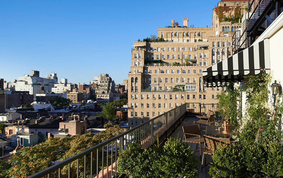 rooftop at the Marlton Hotel in Greenwich Village, New York City