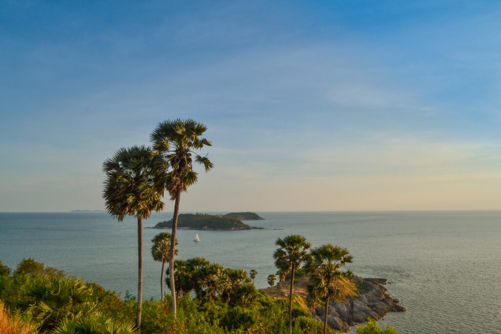 sunset beginning to set in at Cape Phrom Thep viewpoint South of Phuket