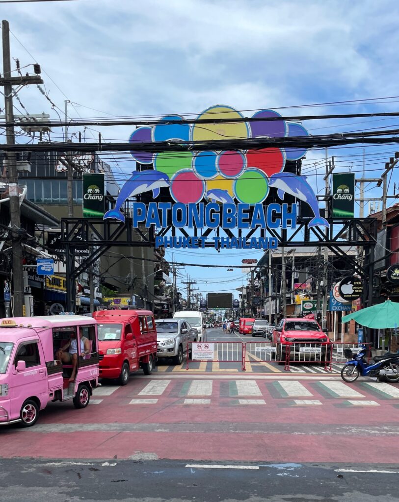 photo of the famous Patong Beach sign on bangla road