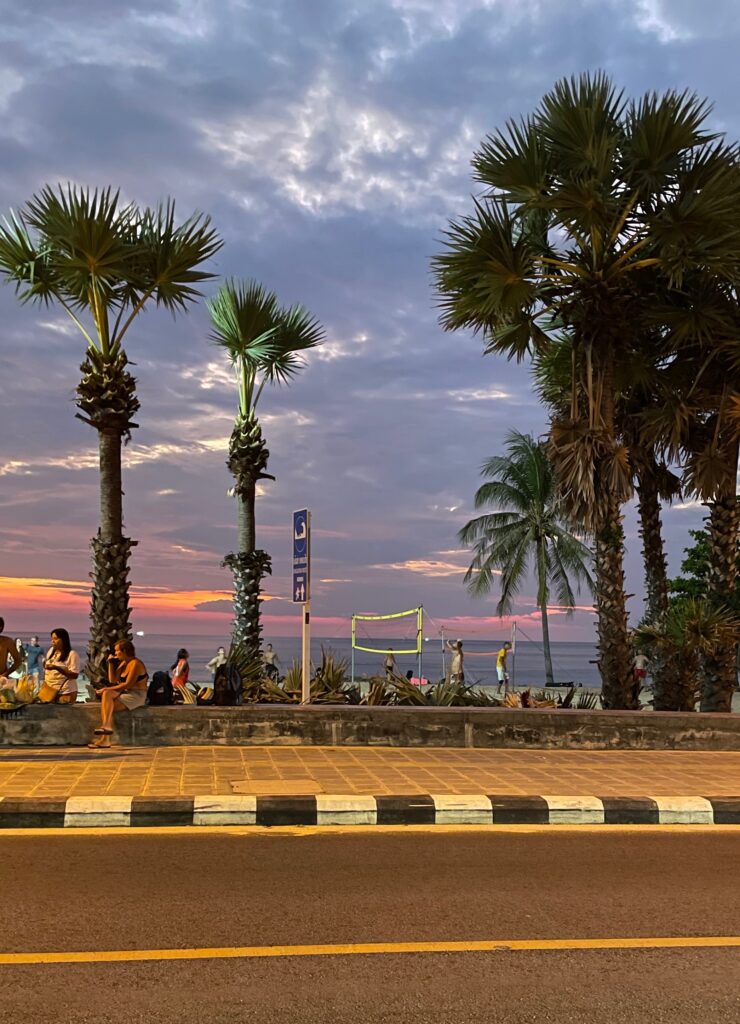 colourful skies at sunset at Karon Beach in Phuket, Thailand / Phuket Airport to Karon Beach