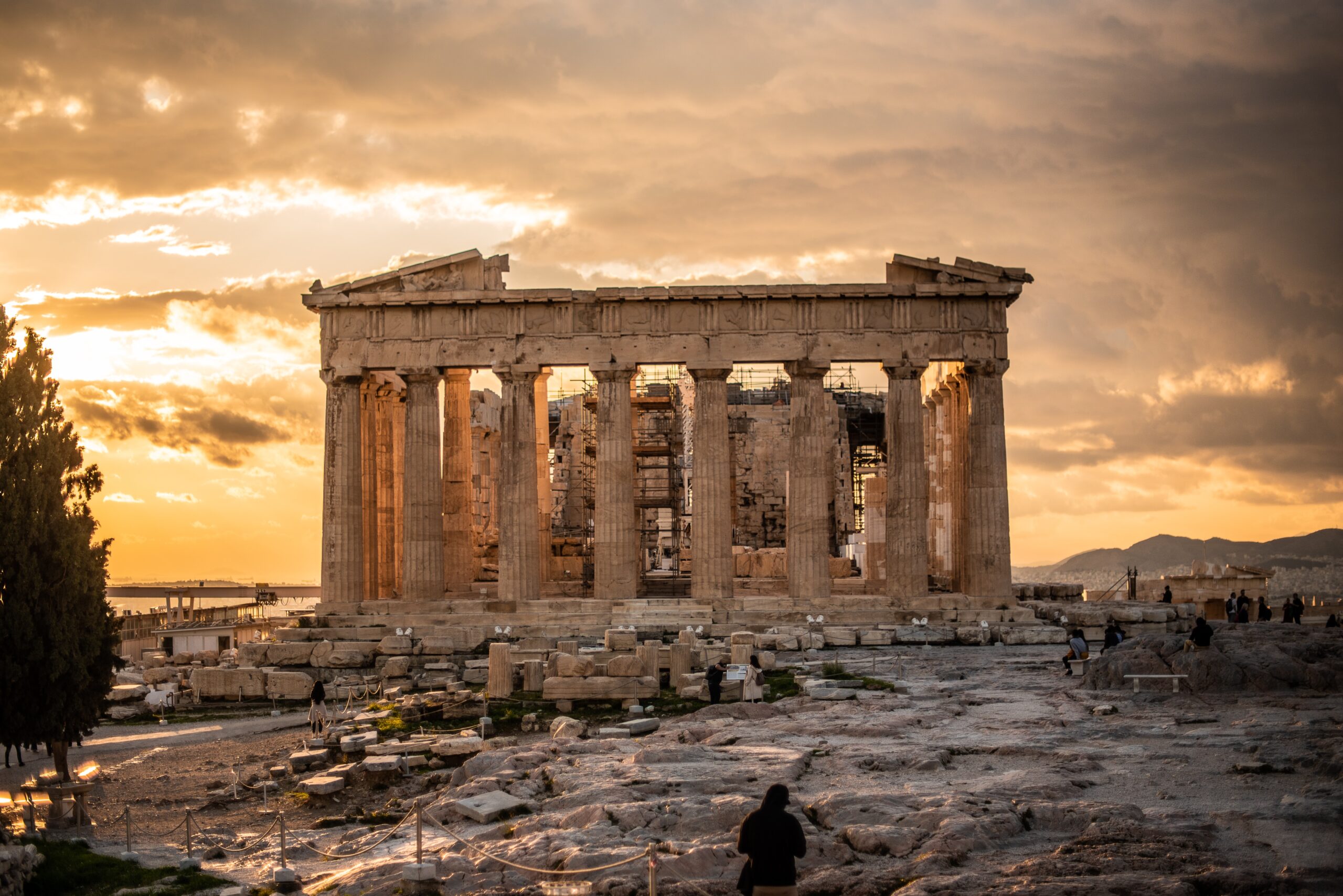 the ancient Parthenon Ruins in Greece, Athens at Sunset, Is Athens expensive to visit?
