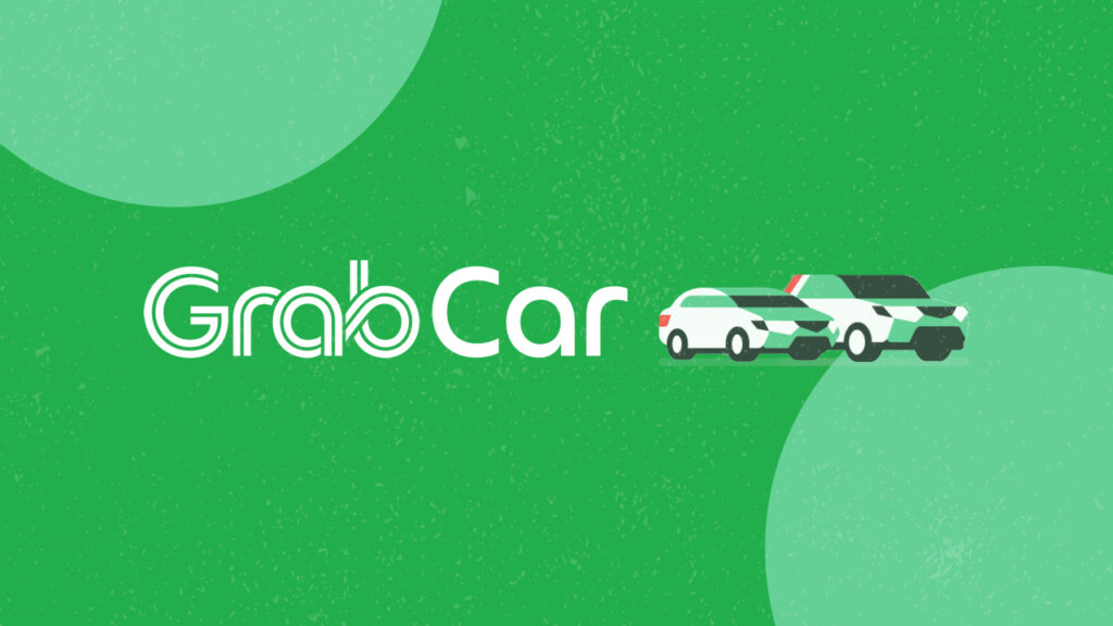 bright green logo for Grab, the largest ride sharing company in Asia