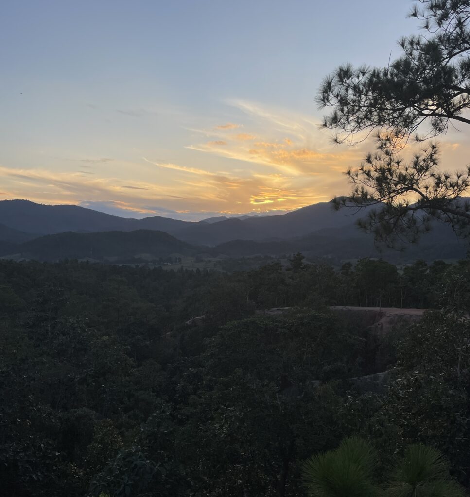 a vibrant sky during sunset at Pai Canyon 