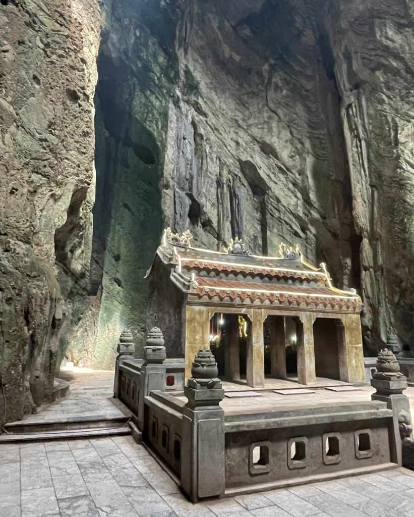 inside the Marble Mountains in Da Nang