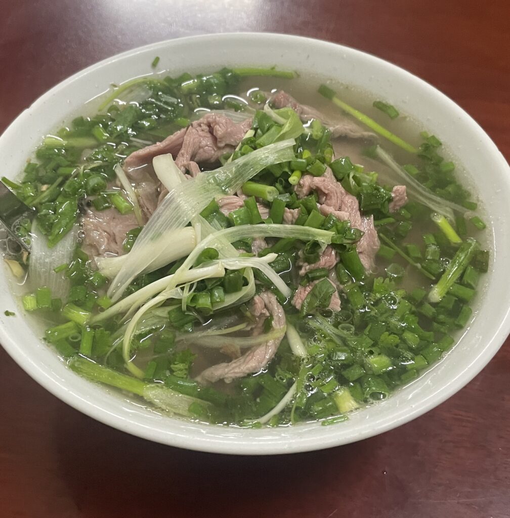 a tasty big bowl of pho in northern Vietnam 