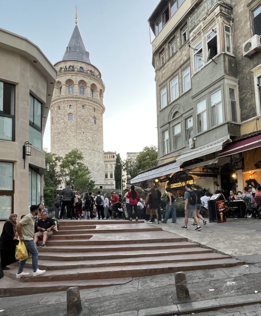 stairs towards the Galata Tower 