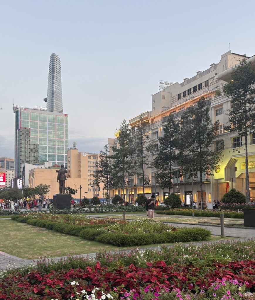 downtown Saigon in the evening 